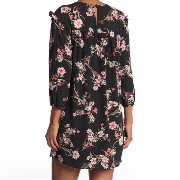 New BCBGeneration Floral Ruffle Smock Trapeze Dress Size 14 - Picture 3 of 8